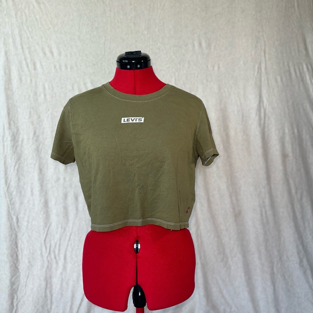 Levi's Khaki Women's Crop Top